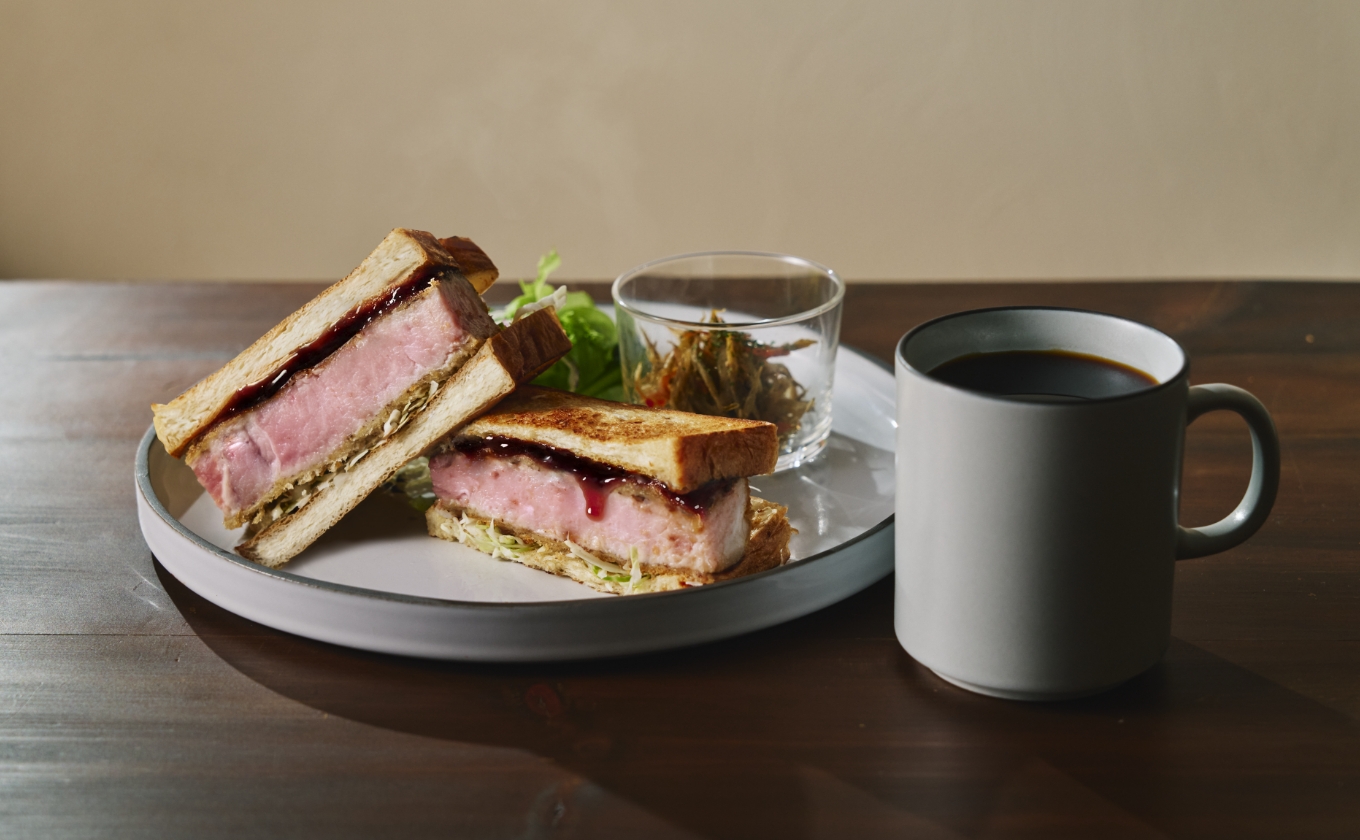 カツサンドと珈琲のドリンクセット