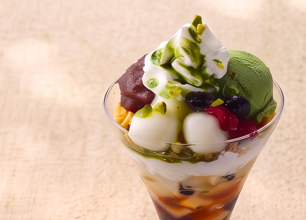 抹茶あんみつパフェ