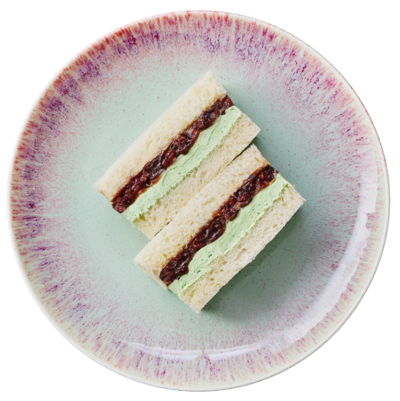 小倉あん抹茶クリームサンド